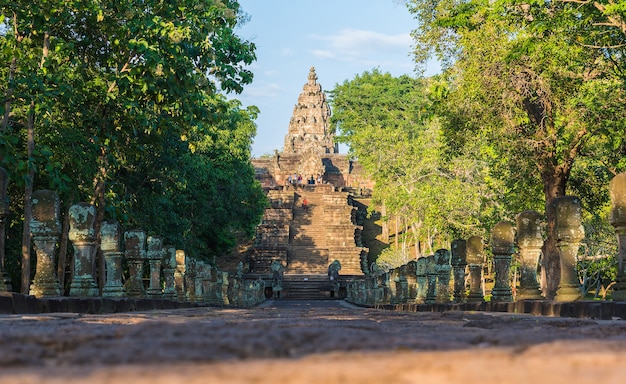 タイのブリラム県で砂岩の城、phanomrung。