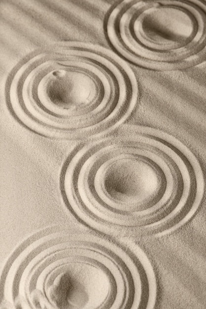 Photo sand surface texture with smooth lines and shadows