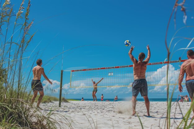 sand volleyball fun Beachside photography