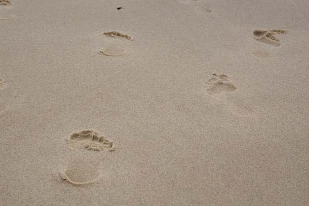 Sand with footprints