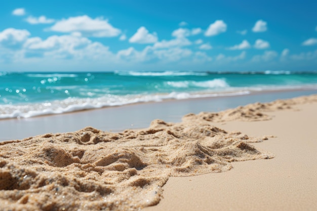 sand with summer blurred sea sky background professional photography