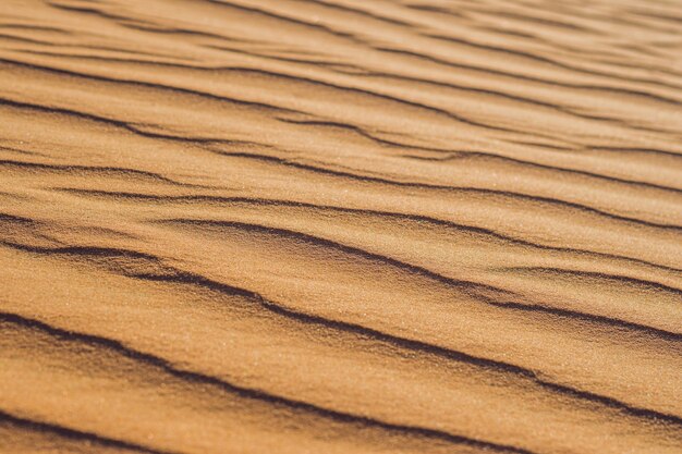 Sand with waves in the red desert