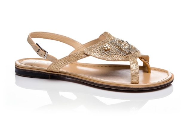 Sandal with diamonte gemstone insole perfect for any occasion created with generative ai