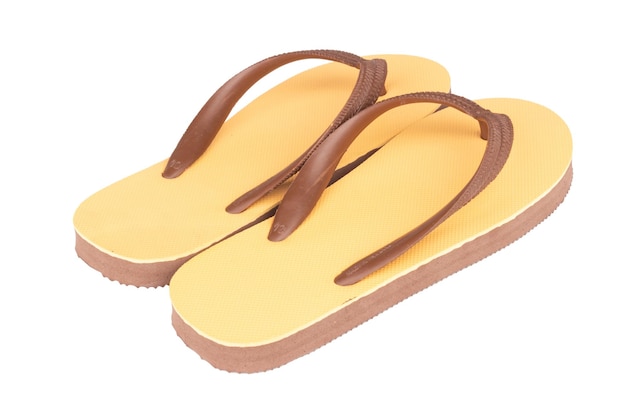 Sandalen slippers kleur bruin geïsoleerd op een witte achtergrond