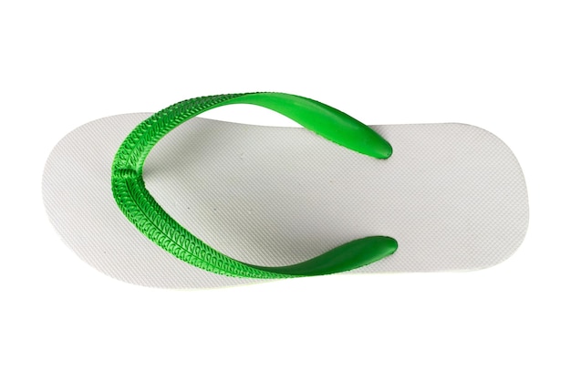 Sandalen slippers kleur groen geïsoleerd op een witte achtergrond