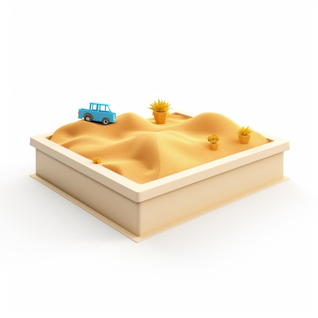 Sandbox with white background high quality ultra hd