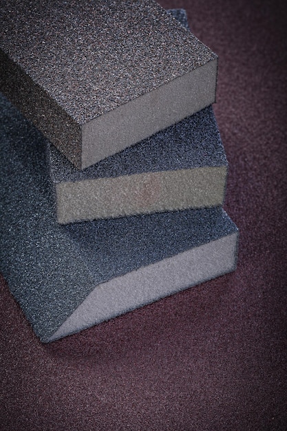 Sanding sponges on polishing sheet abrasive equipment