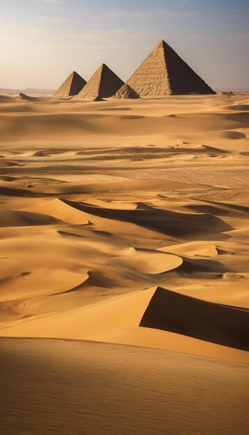 Premium AI Image  Sands of Time Exploring Egypts Majestic Pyramids