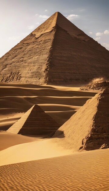 Premium AI Image  Sands of Time Exploring Egypts Majestic Pyramids
