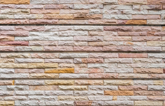 Sandstone brick wall exterior design, rough detail colorful architecture texture