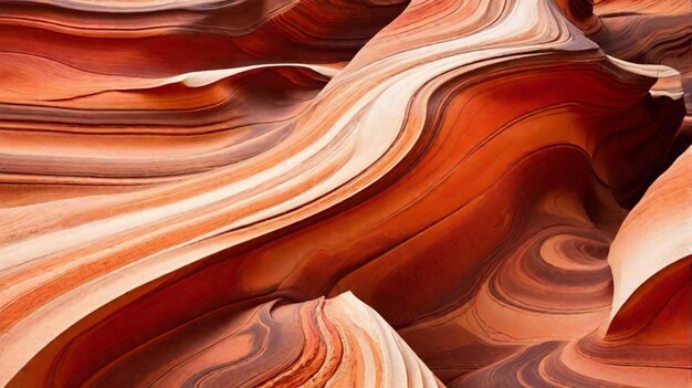 Sandstone curves and swirls red and oranage