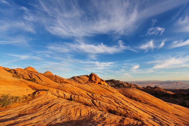 Foto formazioni di arenaria nello utah, stati uniti d'america. yant appartamenti