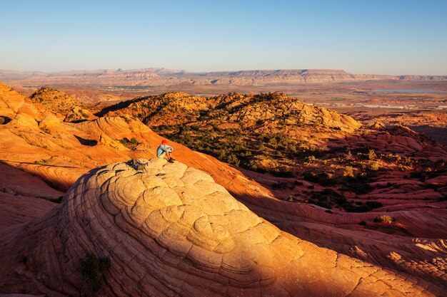 Sandstone formations in Utah, USA. Yant flats