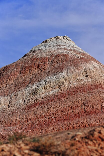 Sandstone and siltstone landforms of zhangye danxia-red cloud national geological park 0837