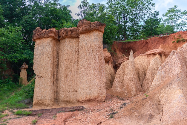 Photo sandstones eroded in thailand