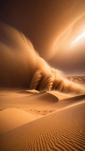 Foto serenata della tempesta di sabbia