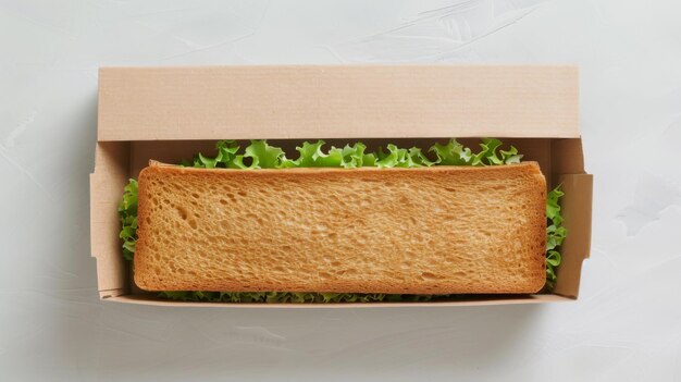 Sandwich in Box With Lettuce