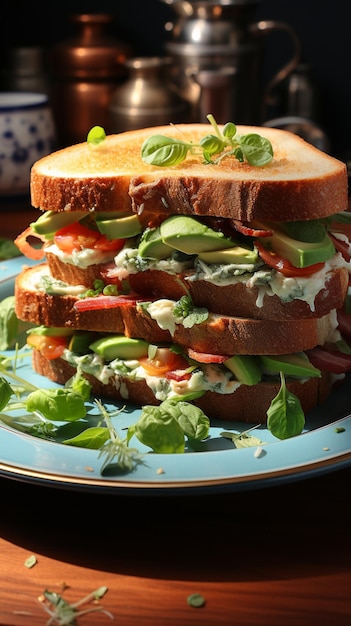 Sandwich bread meal healthy food