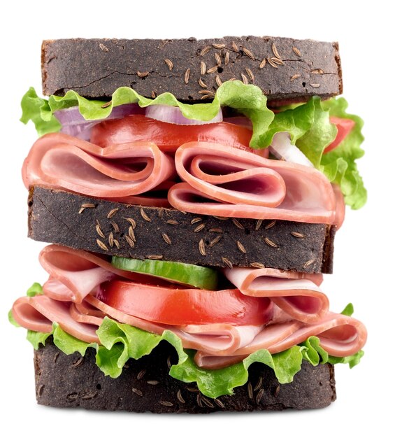 Sandwich eten lunch brood kalkoenvlees kip