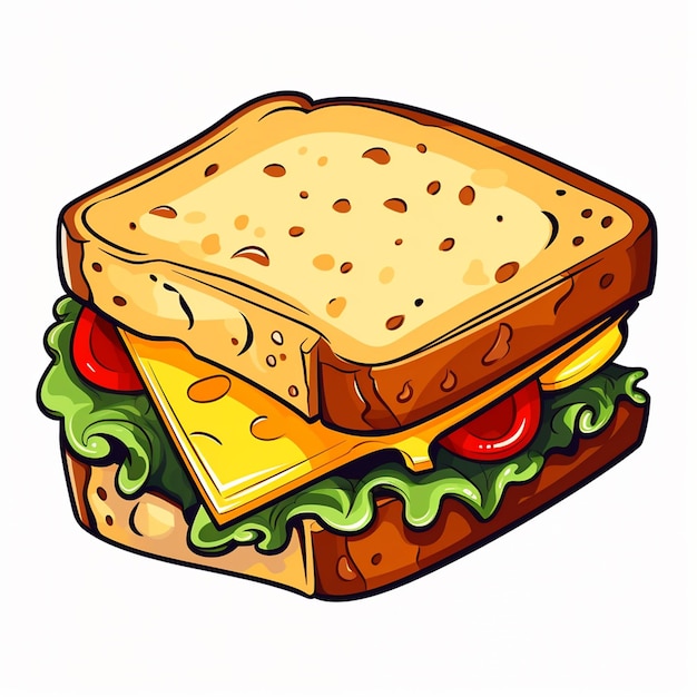 Sandwich met groenten voedsel icoon