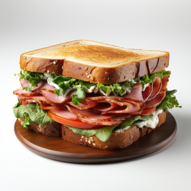 Sandwich on white background