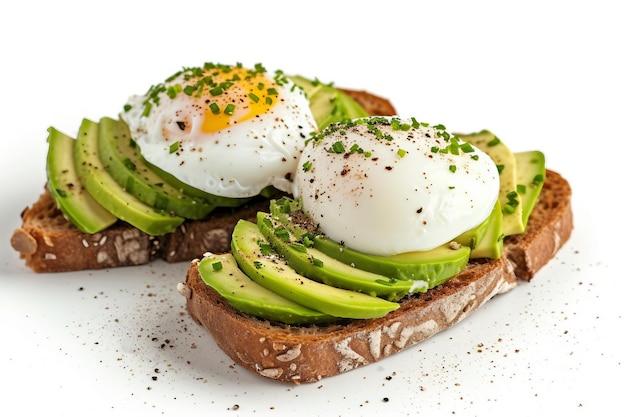 Foto un panino con avocado e avocado sopra