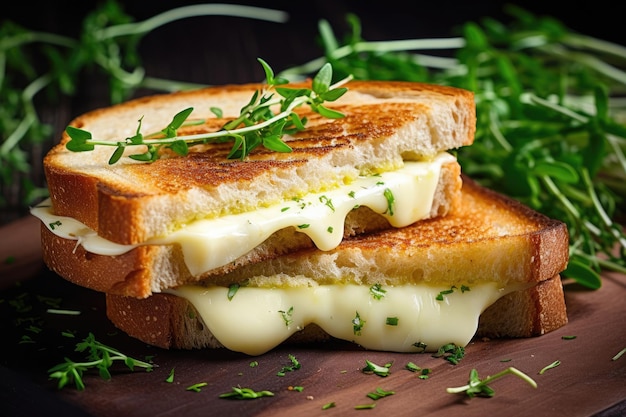 Sandwich with butter and cheese