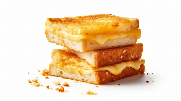 A sandwich with cheese and melted cheese on it