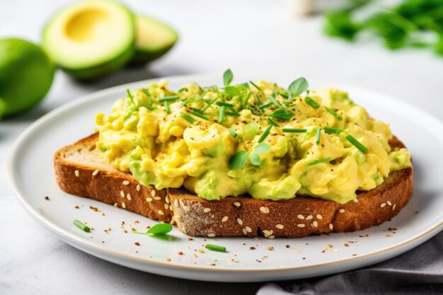 sandwich with egg and avocado