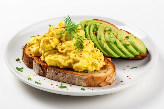 sandwich with egg and avocado