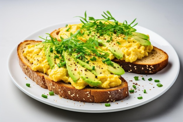 sandwich with egg and avocado