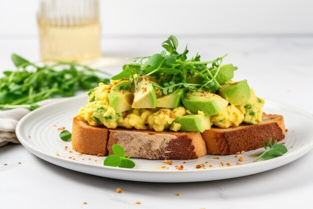 Photo sandwich with egg and avocado