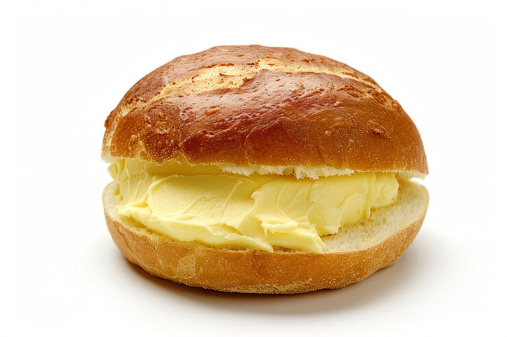 Photo a sandwich with a lot of butter on it
