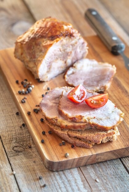 Sandwich with porchetta - Italian roasted pork