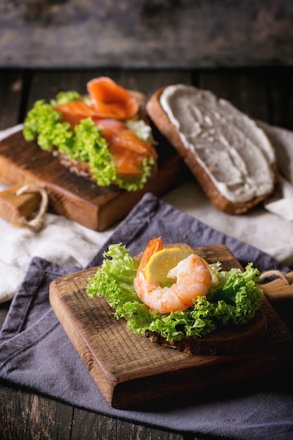 Panino con frutti di mare