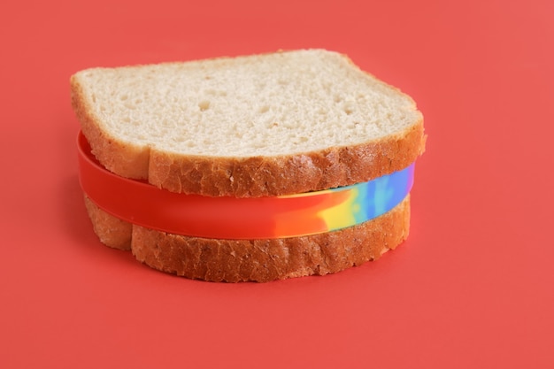 Sandwich with a toy antistress pop it instead of filling