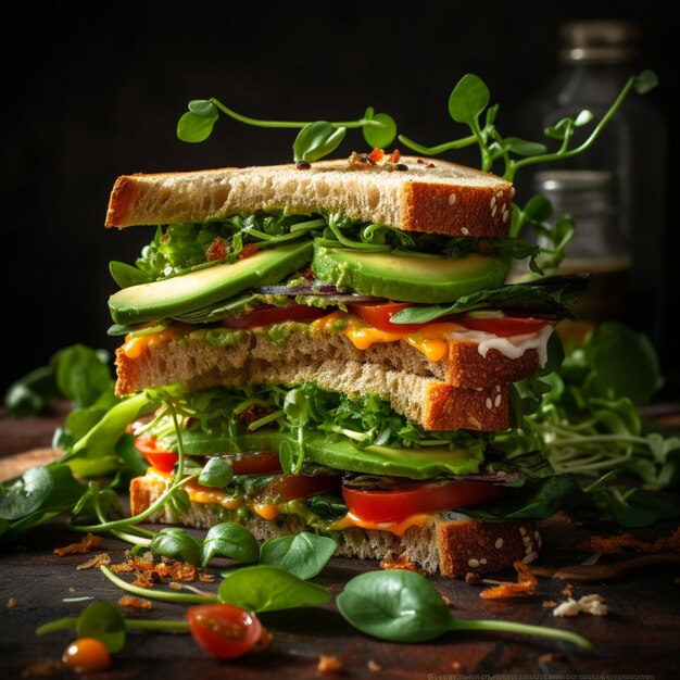 Сэндвич с овощами генеративный ИИ