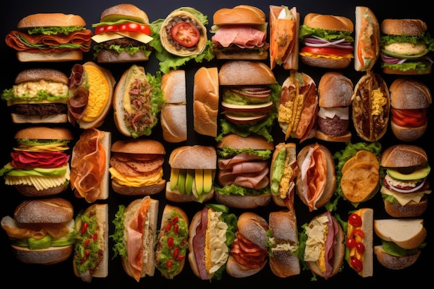 Sandwiches background