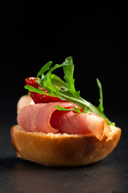 Sandwiches with duck breast