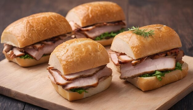 sandwiches with Roasted pork