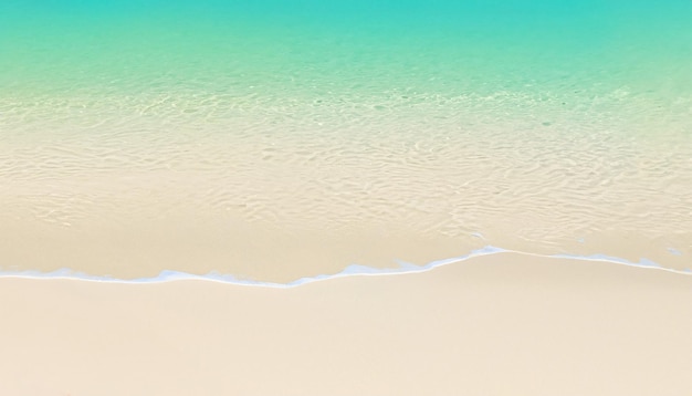 Sandy beach and Blurred sunlight abstract bokeh on blue turquoise sea and sky background