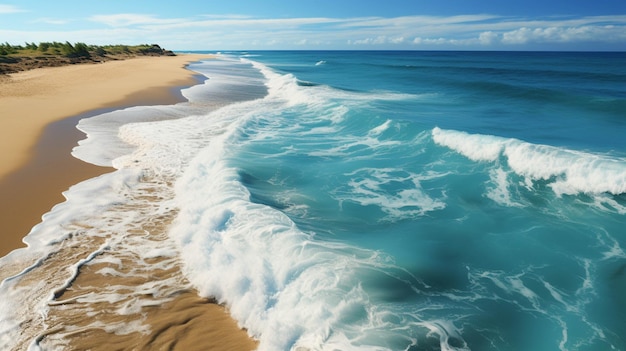 sandy beach and the sea weave