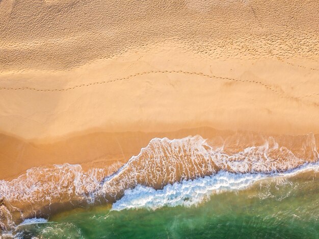 Foto spiaggia sabbiosa al tramonto sri lanka drone foto