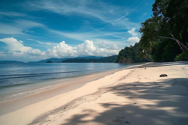 Photo sandy beach in taman laut