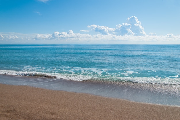 Sandy coast of the Aegean Sea