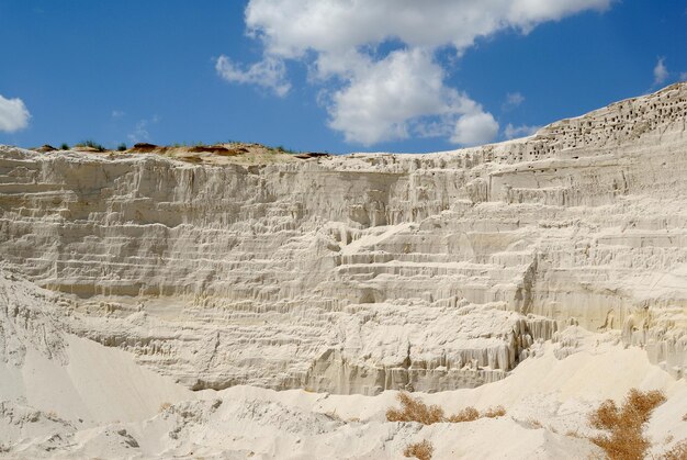 Sandy mountain from white sand