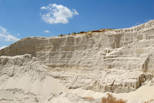 Sandy mountain from white sand