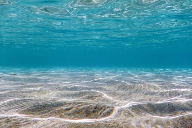 砂浜の海底水中背景