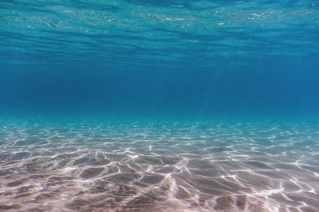 Sandy sea bottom Underwater background