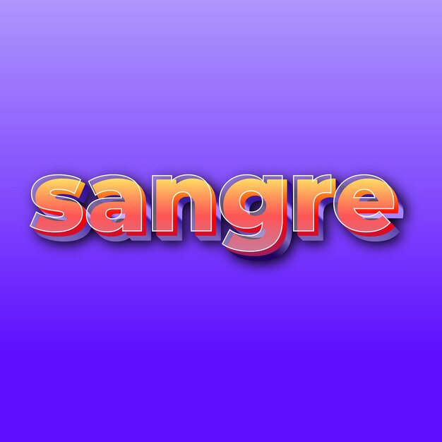 sangreText effect JPG gradient purple background card photo